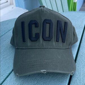 RARE 🧢!!!!! DSQUARED2 ICON Embroidered Olive Green Cap